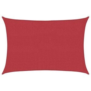 vidaXL Toldo de vela rojo HDPE 160 g/m&sup2; 5x6 m