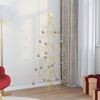 vidaXL &Aacute;rbol de Navidad de metal con soporte Dorado 150 cm