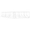 vidaXL Perrera de exterior acero galvanizado plateado 6x14x2 m