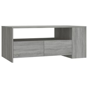 vidaXL Mesa de centro madera de ingenier&iacute;a gris Sonoma 102x55x42 cm