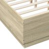vidaXL Estructura de cama madera de ingenier&iacute;a roble Sonoma 120x190 cm