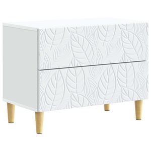 vidaXL Mesita de Noche Blanco 62 x 34,5 x 48 cm Madera de ingenier&iacute;a