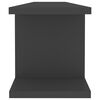 vidaXL Estantes de pared 2 uds madera contrachapada gris 90x18x20 cm