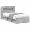 vidaXL Estructura de cama con almacenamiento Gris Hormig&oacute;n