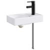 vidaXL Lavabo de ba&ntilde;o Negro Mate 40,5 x 22,5 x 11,5 cm Metal