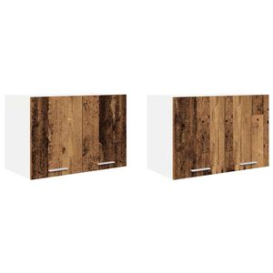 vidaXL Mueble colgante con puerta 2 pcs Madera Vieja y 60 x 31 x 40 cm