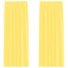 vidaXL Cortinas de gasa con bolsillos para varillas 2 uds. amarillo