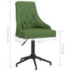 vidaXL Silla de comedor giratoria de terciopelo verde oscuro