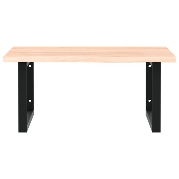 vidaXL Estante de lavabo de pared de acero y madera maciza de roble