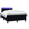 vidaXL Cama box spring con colch&oacute;n y LED terciopelo negro 120x210 cm