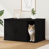 vidaXL Casa para Gatos Negro 85 x 55 x 50 cm Madera de ingenier&iacute;a