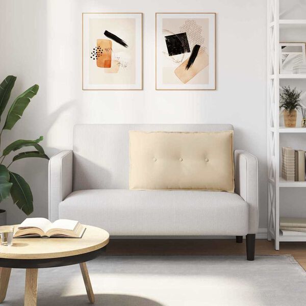 vidaXL Cojín de Espalda Crema 80 x 50 cm Tela de microfibra