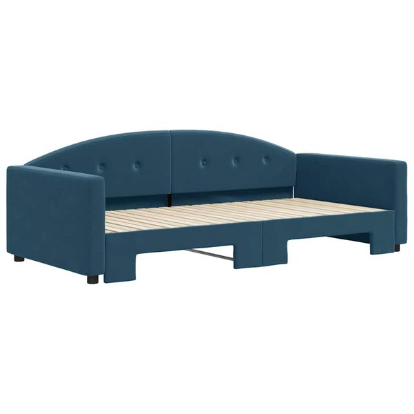 vidaXL Sof&aacute; cama nido terciopelo azul 100x200 cm