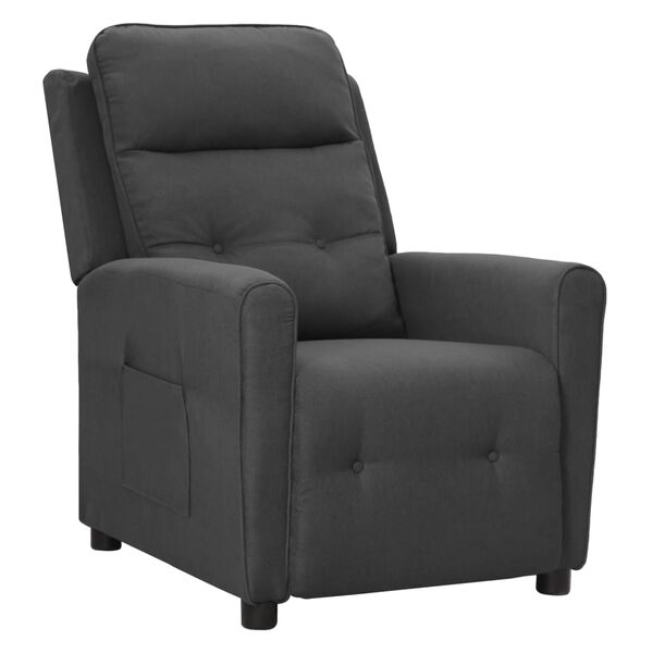 vidaXL Sill&oacute;n elevable tela gris oscuro