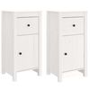 vidaXL Aparadores 2 uds madera maciza de pino blanco 40x35x80 cm