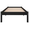 vidaXL Estructura de cama sin colch&oacute;n madera maciza negro 100x200 cm