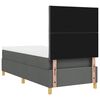 vidaXL Cama tipo Box Spring con colch&oacute;n Gris oscuro 90 x 200 cm tela