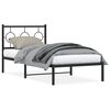 vidaXL Estructura cama sin colchón con cabecero metal negro 90x190 cm