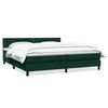 vidaXL Cama box spring con colch&oacute;n terciopelo verde oscuro 200x210 cm