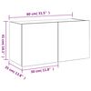vidaXL Mueble de TV de pared con luces LED blanco 80x35x41 cm