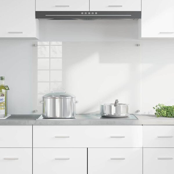 vidaXL Salpicadero de cocina Transparente 90 x 60 cm vidrio templado