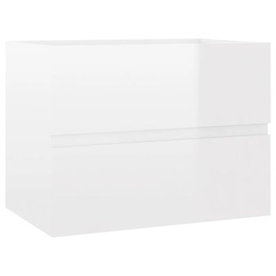 vidaXL Mueble de lavabo madera ingeniería blanco brillo 60x38,5x45 cm