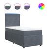 vidaXL Cama box spring con colch&oacute;n terciopelo gris oscuro 100x200 cm