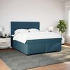 vidaXL Cama box spring con colch&oacute;n terciopelo azul 200x200 cm