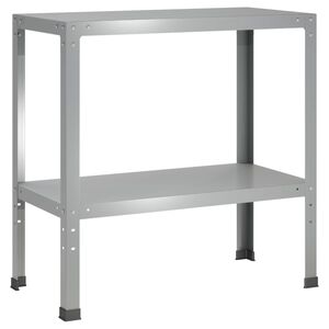 vidaXL Mesa de trasplante 100 x 40 x 80 cm Acero Galvanizado Plateado