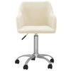 vidaXL Silla de oficina giratoria de tela color crema