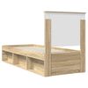 vidaXL Estructura de cama con cabecera Roble Sonoma 75 x 190 cm