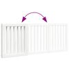 vidaXL Puerta para perros plegable 3 paneles madera álamo blanca 150cm
