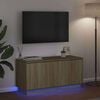 vidaXL Mueble de TV con LED Roble Sonoma 100 x 38 x 49 cm