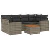 vidaXL Set de sof&aacute;s de jard&iacute;n 7 piezas con cojines rat&aacute;n PE gris