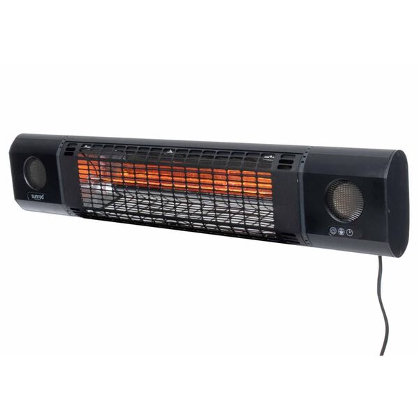 Sunred Calentador de pared Sun and Sound 2000 W rosa oro negro
