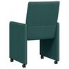 vidaXL Sillas de Comedor con Ruedas 2 pcs Verde oscuro 58 x 65 x 94 cm