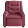 vidaXL Sillón de masaje reclinable de tela color vino tinto