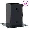 vidaXL Bases para postes cuadradas 4 uds. Antracita 91x91 mm