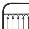 vidaXL Estructura cama sin colchón con cabecero metal negro 107x203 cm