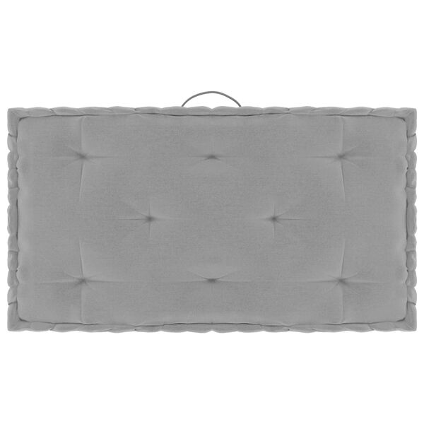 vidaXL Cojines para palets de suelo 7 unidades algod&oacute;n gris