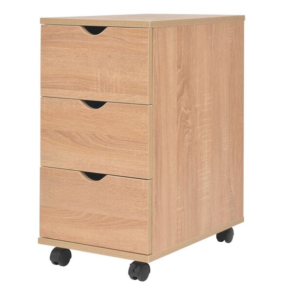 vidaXL Cajonera de madera 33x45x60 cm color roble