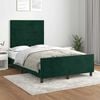 vidaXL Estructura cama sin colch&oacute;n terciopelo verde oscuro 120x190cm