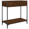vidaXL Mesa consola madera de ingenier&iacute;a marr&oacute;n roble 75x34,5x75 cm