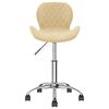 vidaXL Silla de comedor giratoria de terciopelo crema
