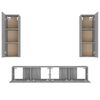 vidaXL Set de muebles para TV 4 pzas madera contrachapada gris Sonoma