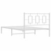 vidaXL Estructura cama sin colch&oacute;n con cabecero metal blanco 107x203cm