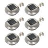 vidaXL L&aacute;mparas solares de exterior LED redondas 6 uds 12 cm blanco