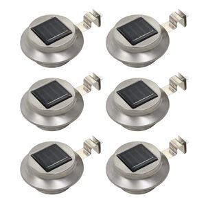 vidaXL L&aacute;mparas solares de exterior LED redondas 6 uds 12 cm blanco