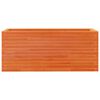 vidaXL Jardinera de madera maciza de pino marrón cera 110x40x45,5 cm