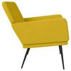 vidaXL Banco de terciopelo amarillo 108x79x79 cm